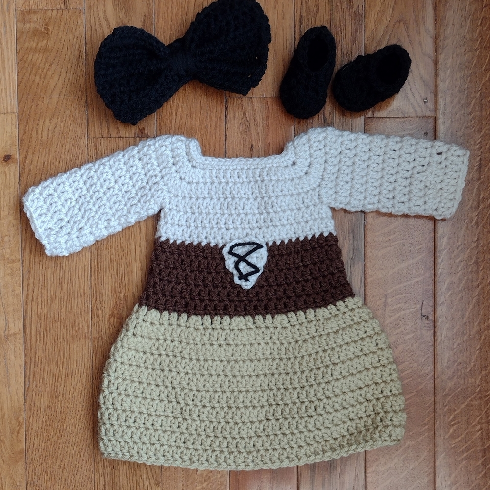 Princess Aurora Briar Rose Baby Costume Handmade Infant 0-3 months